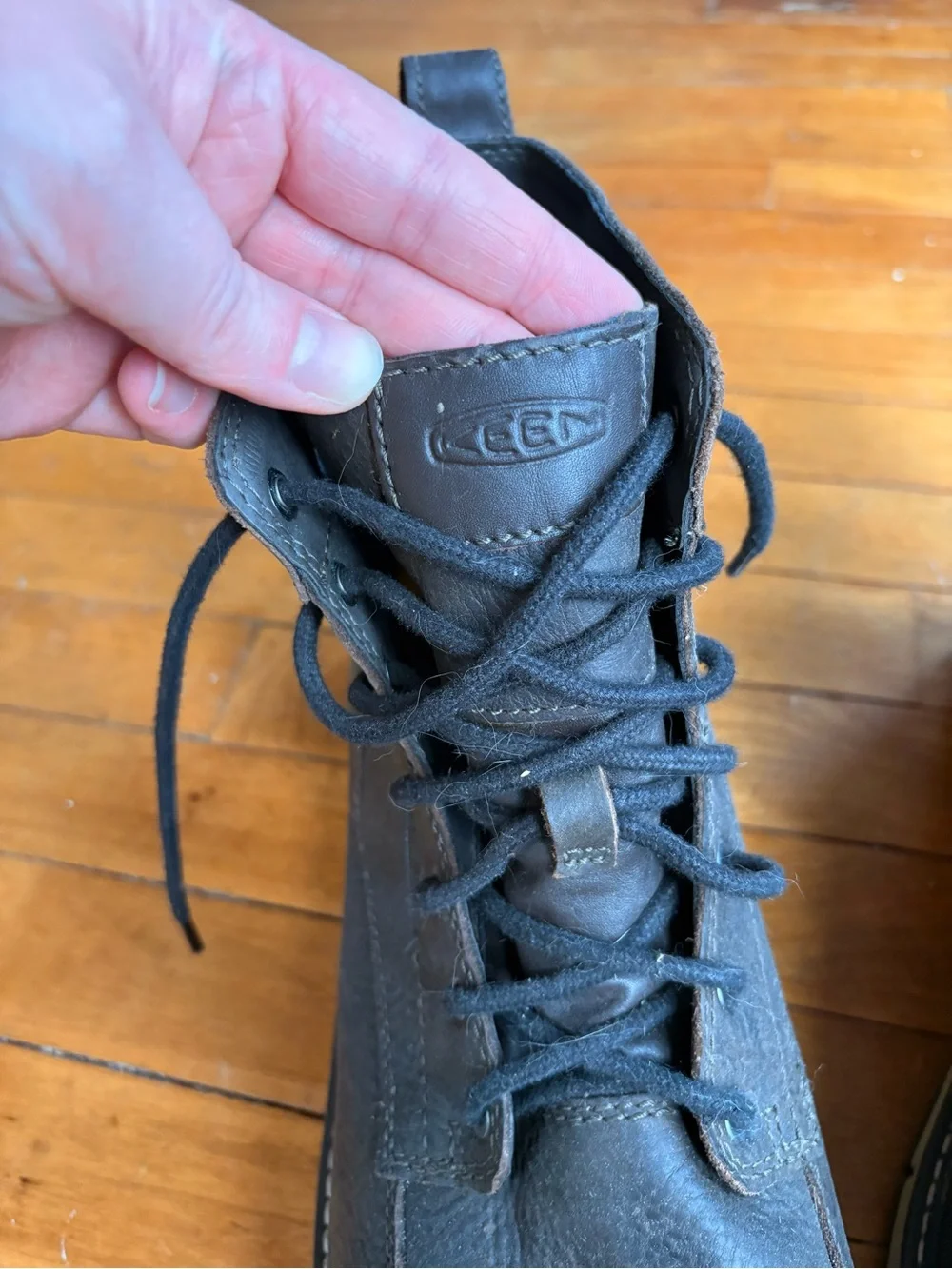 Keen Utility Men's Black Lace-Up Leather Work Boots